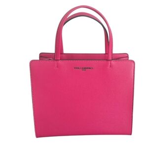 Karl Lagerfeld Paris Maybelle Small Hand Bag Satchel Pink 8"×10"